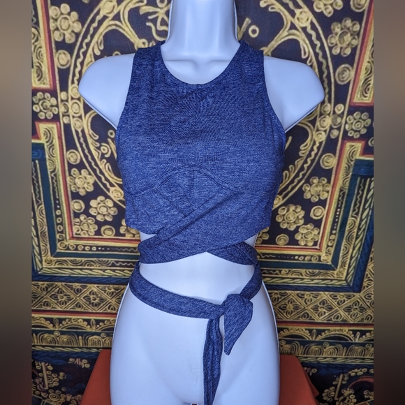Echt Flex Crop Wrap Tank Blue Size XS - Picture 8 of 10